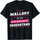 It's A Mallory Thing You Wouldn't Understand Funny Name T-Shirt - T-Shirt | Black