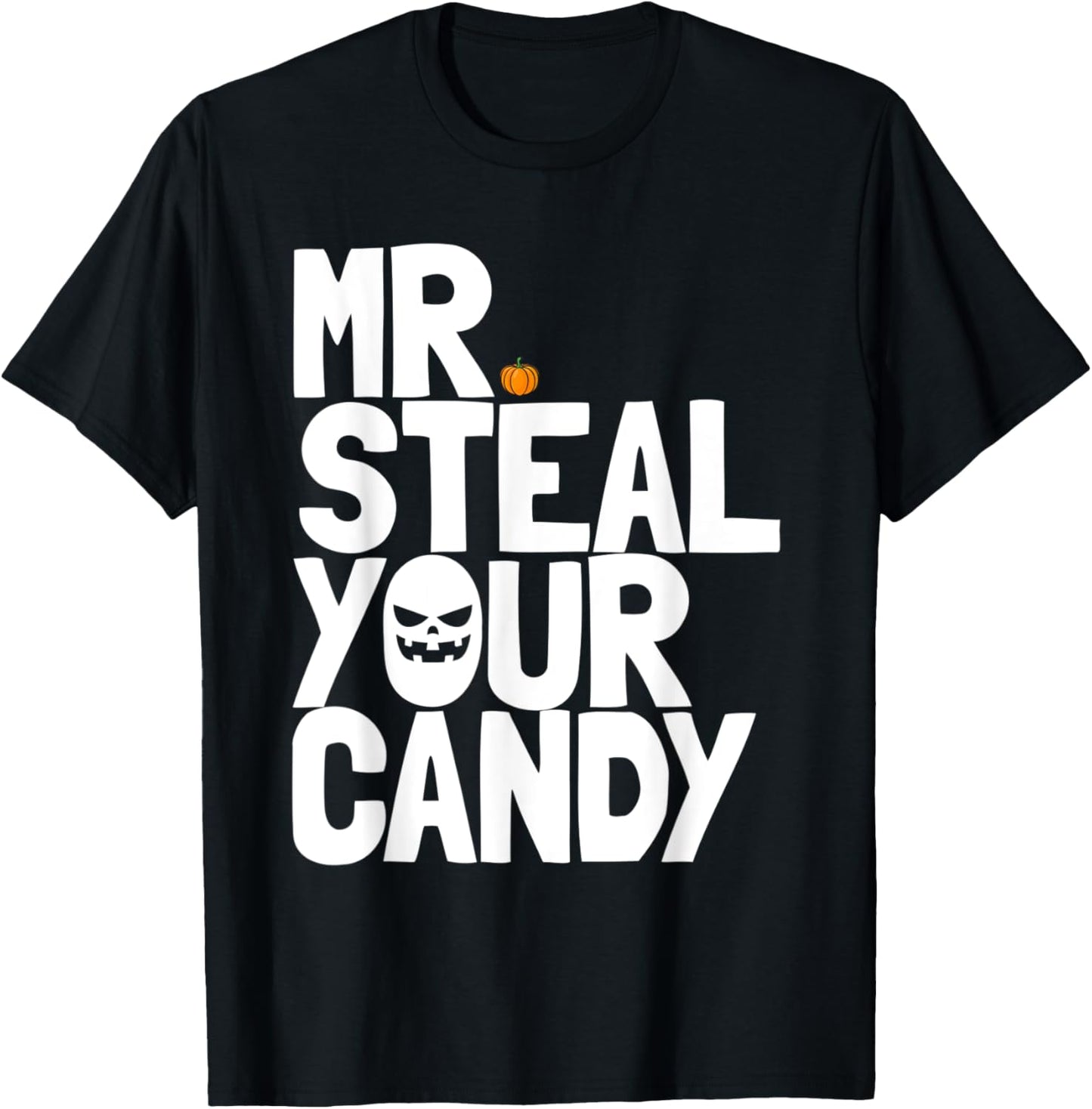 Mr Steal Your Candy Toddler Halloween Outfit Boys Halloween T-Shirt - T-Shirt | Black