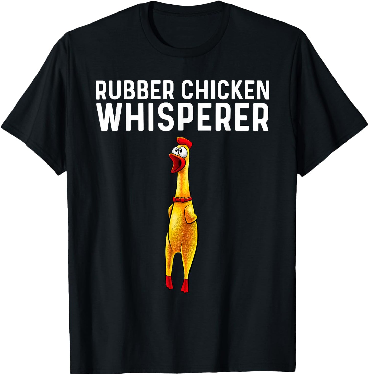 Cool Rubber Chicken Design Women Kids Rubber Chicken T-Shirt - T-Shirt | Black