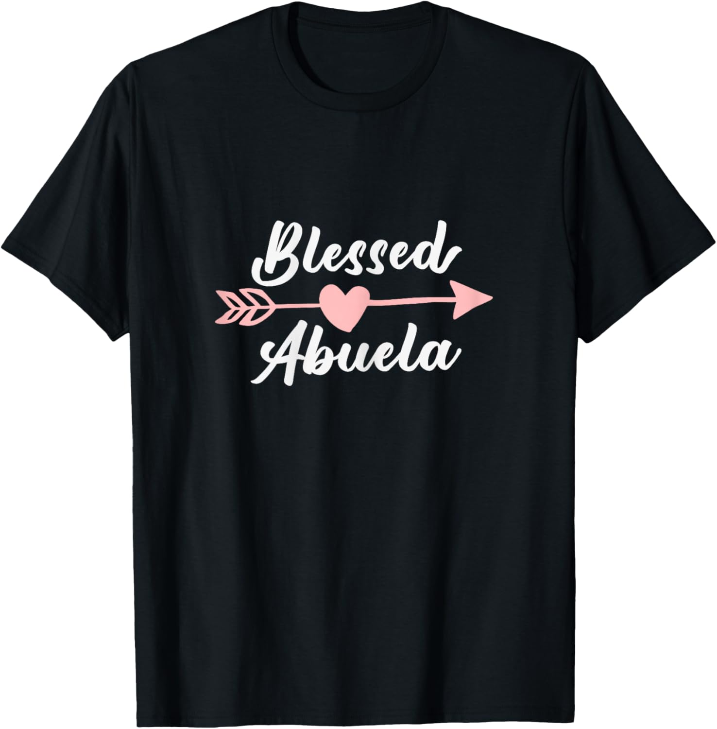 Blessed Abuela Arrow Heart Love Grandma Cute Funny T-Shirt - T-Shirt | Black