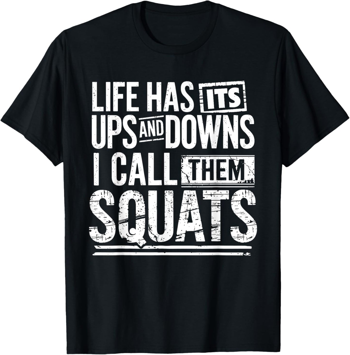 Funny Fitness Gym Workout Weights Squat Men Women T-Shirt - T-Shirt | Black