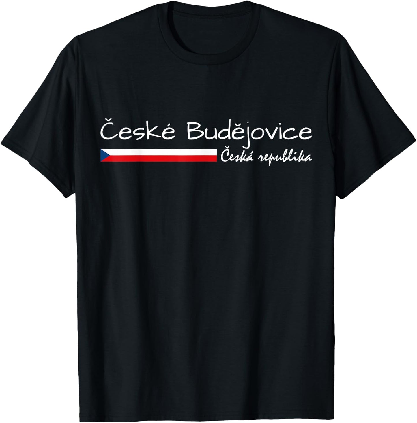 Ceske Budejovice Ceska Republika, Czech Flag, C. Budejovice T-Shirt - T-Shirt | Black