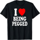 I Heart (Love) Being Pegged T-Shirt - T-Shirt | Black