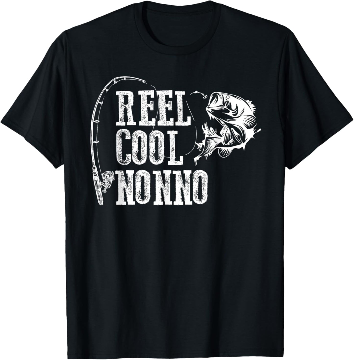 Nonno Fishing: Reel Cool Nonno T-Shirt - T-Shirt | Black