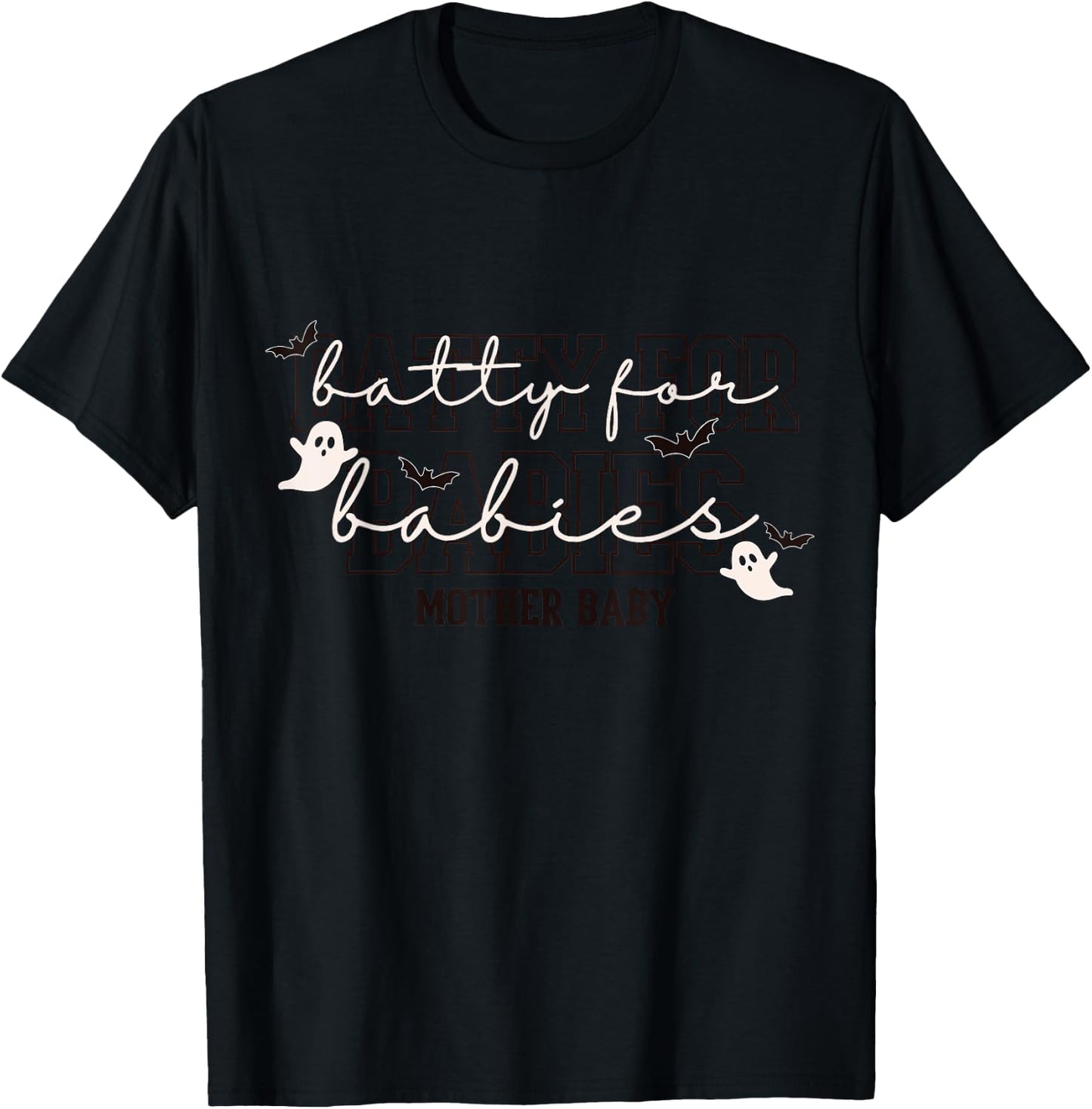 Batty for Babies Mother Baby Halloween Nurse T-Shirt - T-Shirt | Black