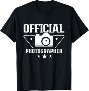 Official Photographer Photography Photographers Camera Job T-Shirt - T-Shirt | Black