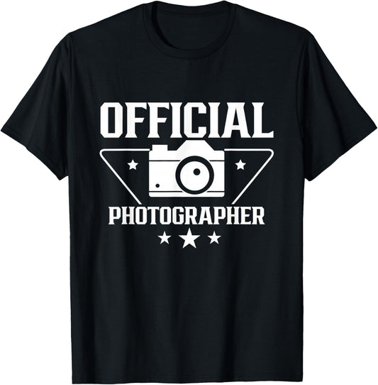 Official Photographer Photography Photographers Camera Job T-Shirt - T-Shirt | Black
