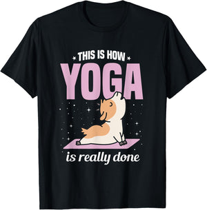 Goat Yoga Game Yoga Class Yoga Instructor Yoga Goats T-Shirt - T-Shirt | Black