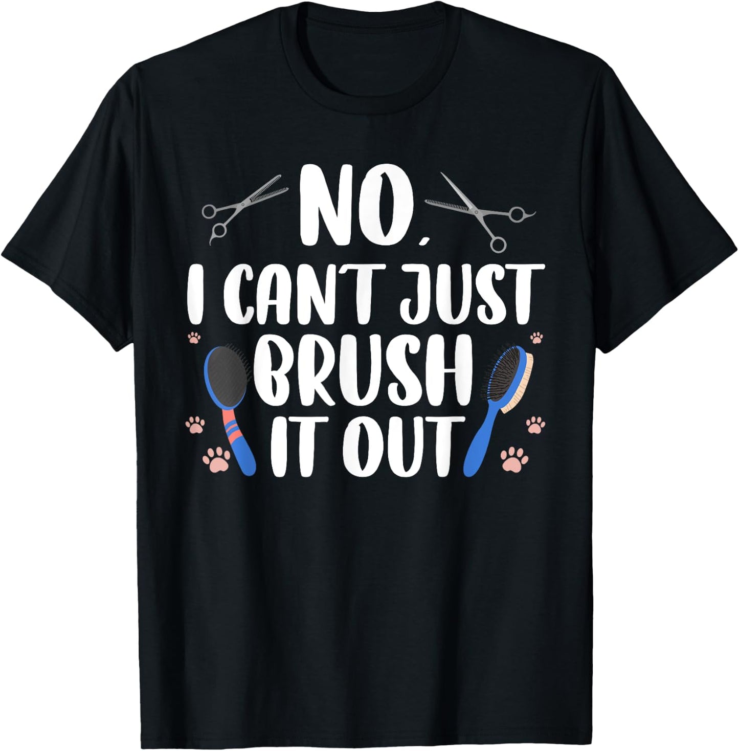 Funny Dog Groomer Art Women Dog Grooming Pet Groomer T-Shirt - T-Shirt | Black