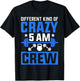 Workout Squad 5AM Crew Funny Gym Quote T-Shirt - T-Shirt | Black