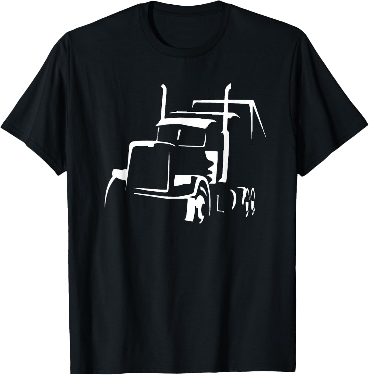 18 Wheeler Semi Truck Shirt for Truck Drivers Who Love OTR T-Shirt - T-Shirt | Black