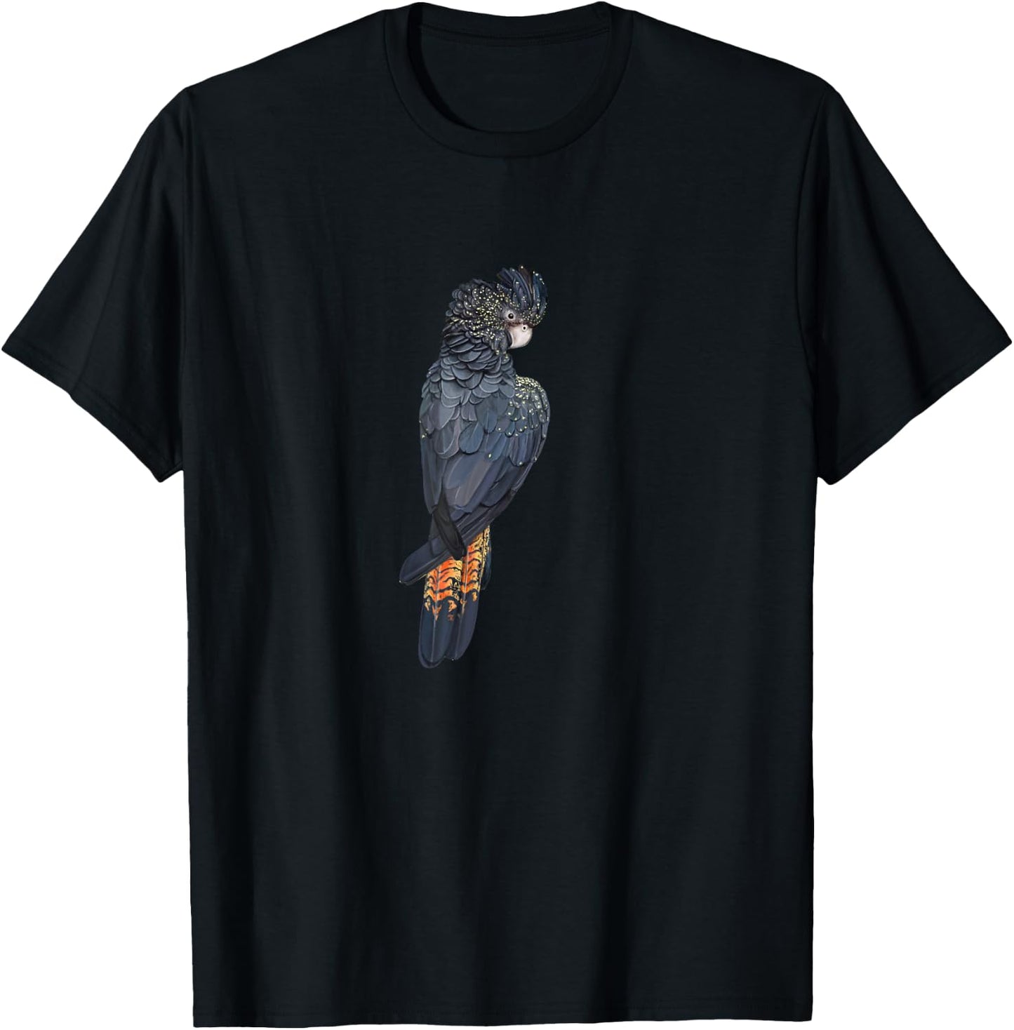 Red-tailed Black Cockatoo Bird T-Shirt - T-Shirt | Black