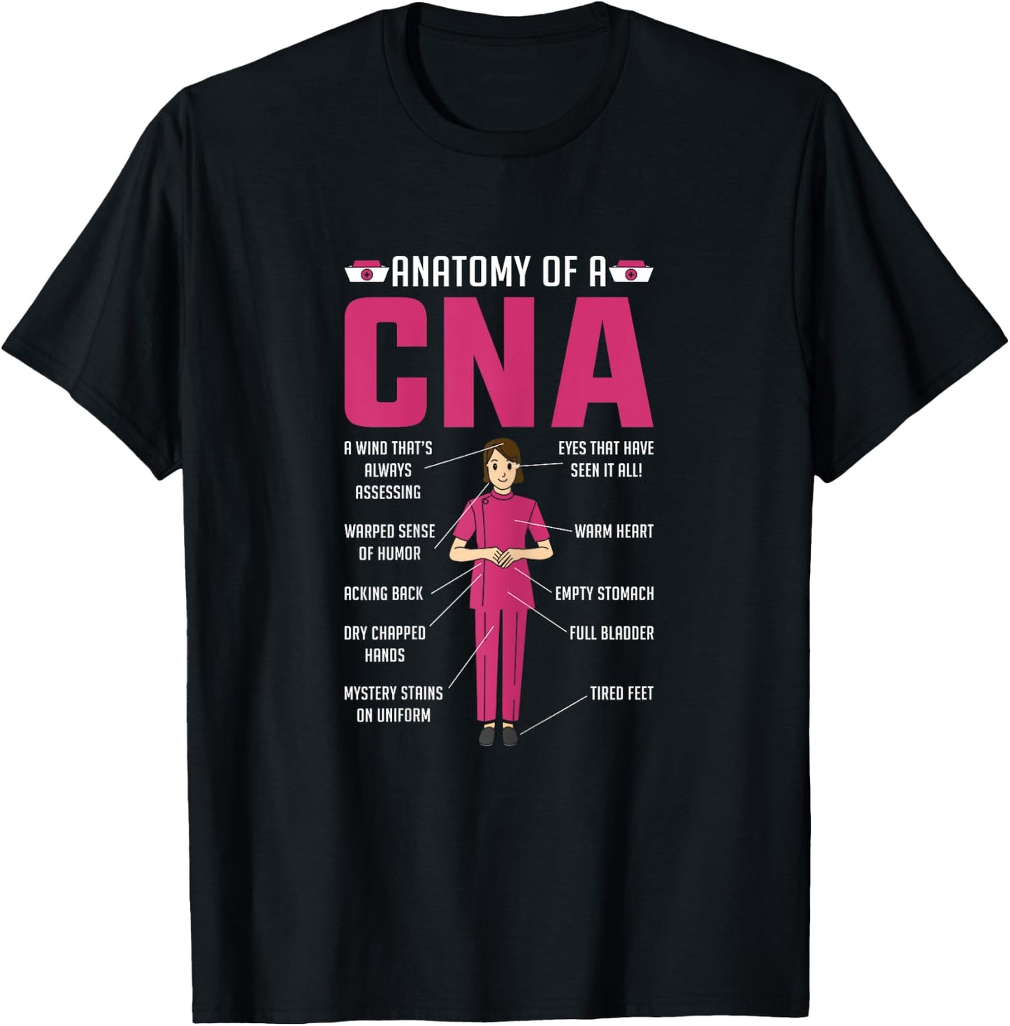 Anatomy of a Cna Nurse Day Nursing T-Shirt - T-Shirt | Black