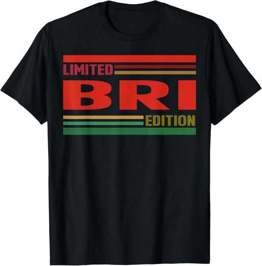 BRI Limited Edition Shirt BRI Name Personalized T-Shirt - T-Shirt | Black
