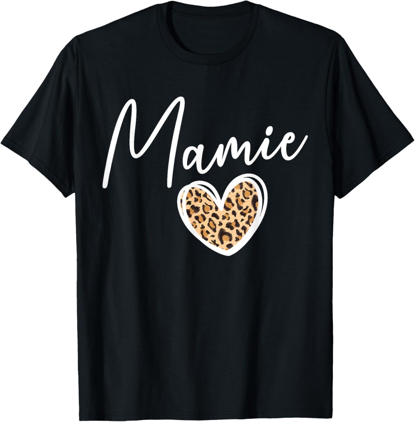 Mamie Grandma Heart Mamie Grandmother T-Shirt - T-Shirt | Black