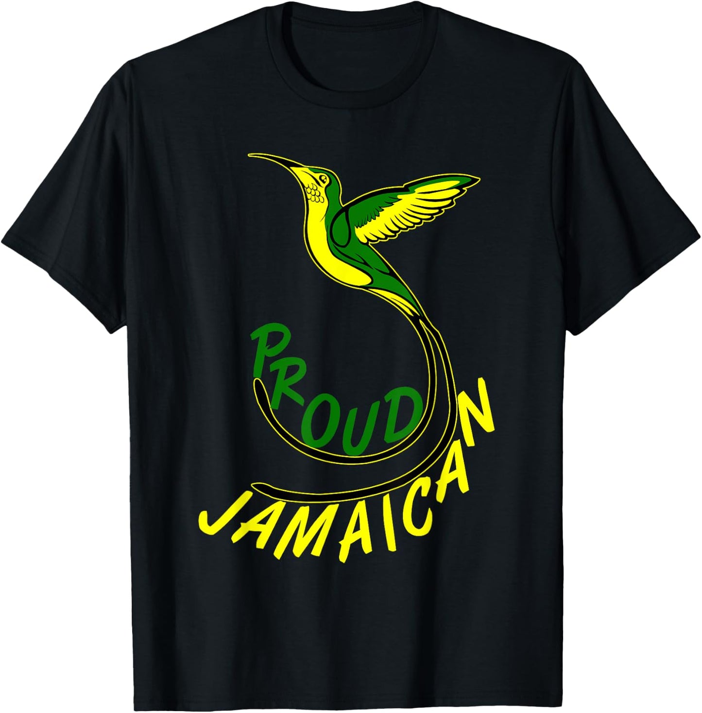 Jamaica Shirt Proud Jamaican doctor bird Gift Men & Women T-Shirt - T-Shirt | Black