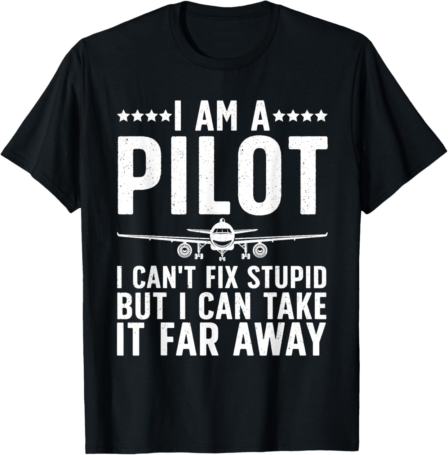 Funny Pilot Art Women Aircraft Themed Airplane Pilot T-Shirt - T-Shirt | Black