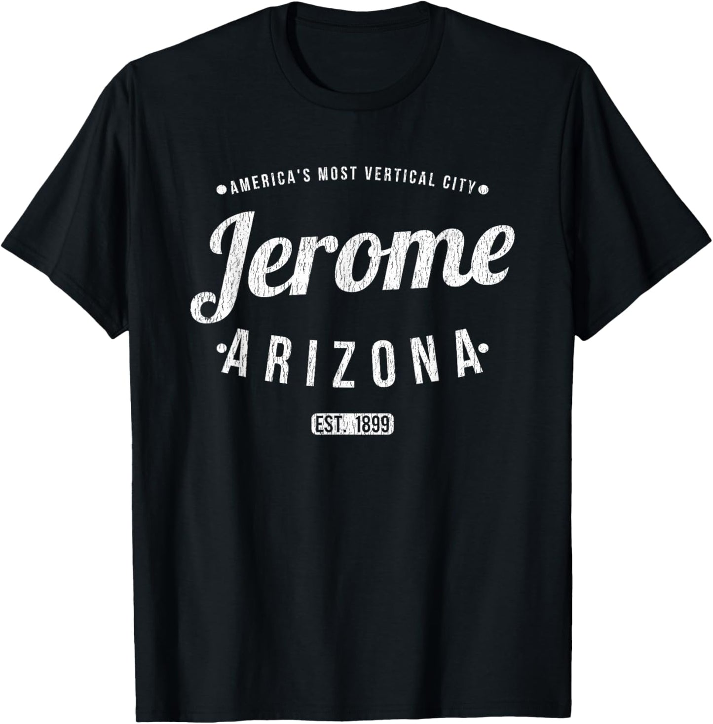 Jerome Arizona Vintage Minimalist Souvenir AZ Jerome T-Shirt - T-Shirt | Black