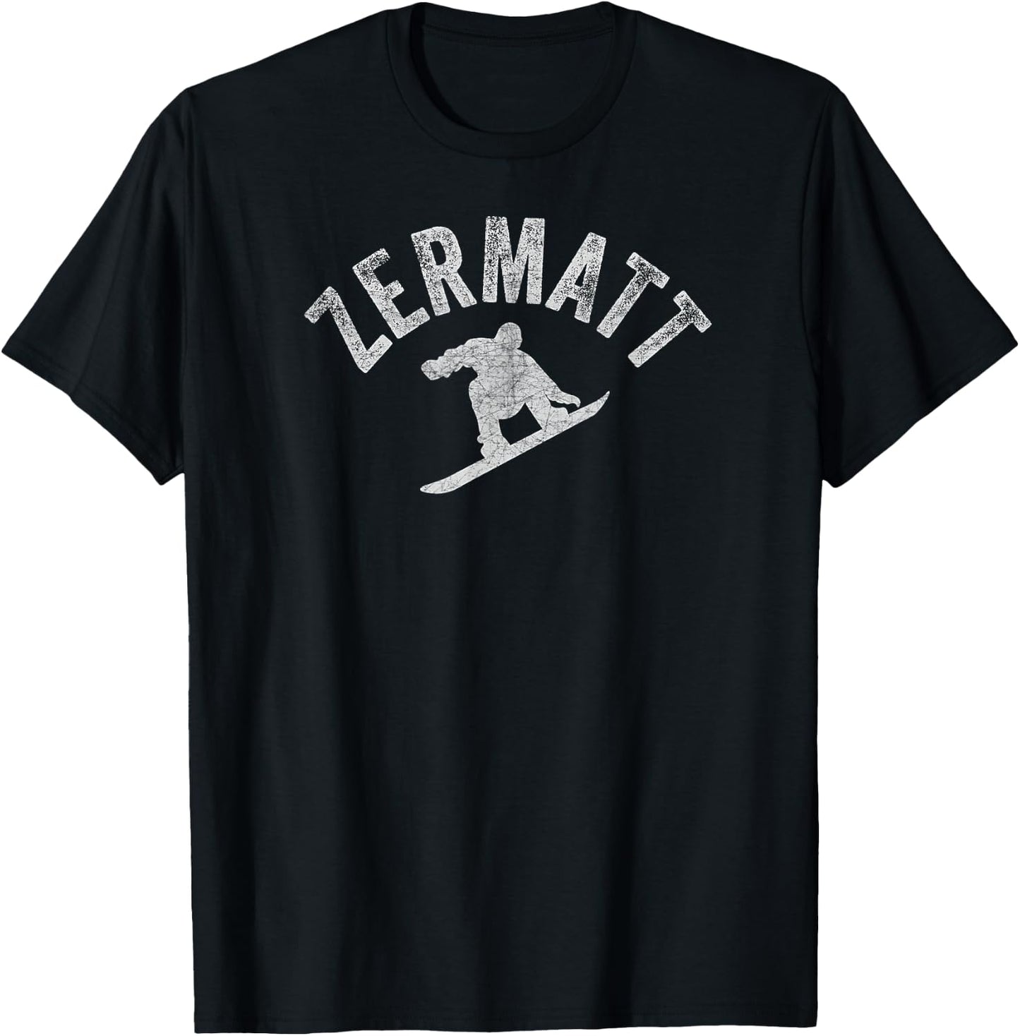 Zermatt Snowboard Switzerland Snowboarder Cool Swiss Style T-Shirt - T-Shirt | Black