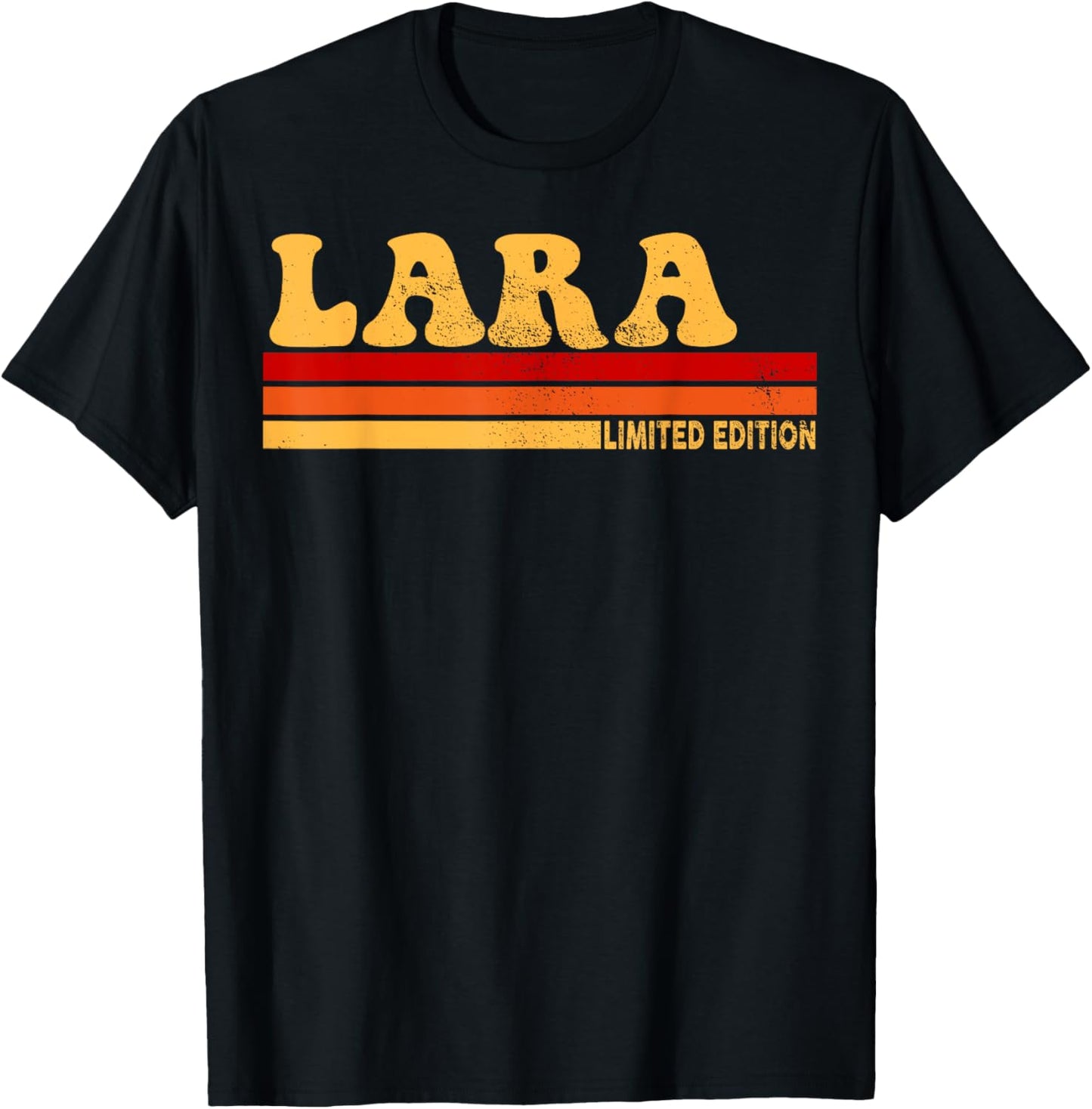 Lara Name Personalized Cute Idea Women Vintage Lara T-Shirt - T-Shirt | Black