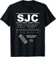 Norman Mineta San Jose International Airport California SJC T-Shirt - T-Shirt | Black