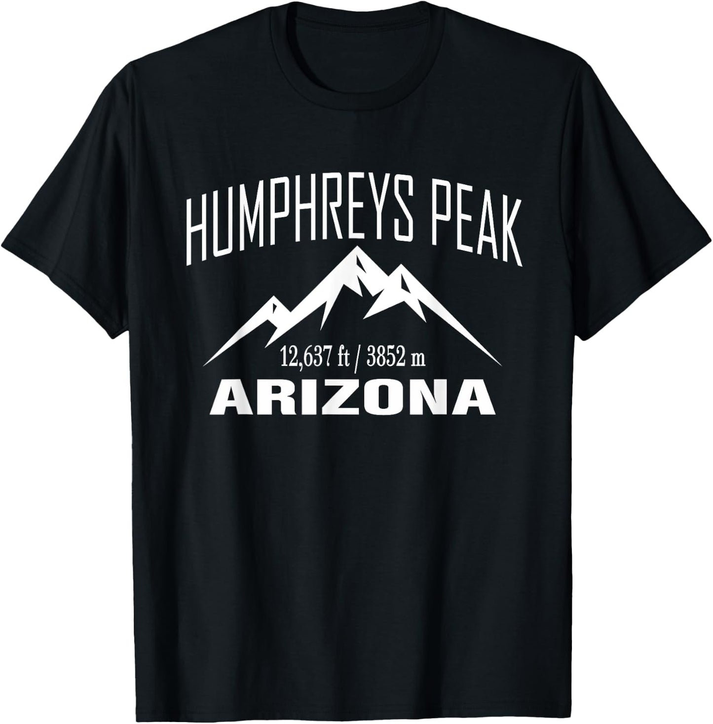 HUMPHREYS PEAK ARIZONA Climbing Summit Club Outdoor Gift T-Shirt - T-Shirt | Black