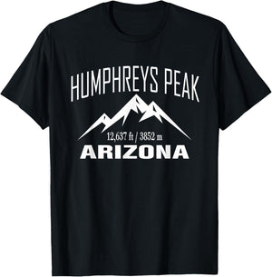 HUMPHREYS PEAK ARIZONA Climbing Summit Club Outdoor Gift T-Shirt - T-Shirt | Black