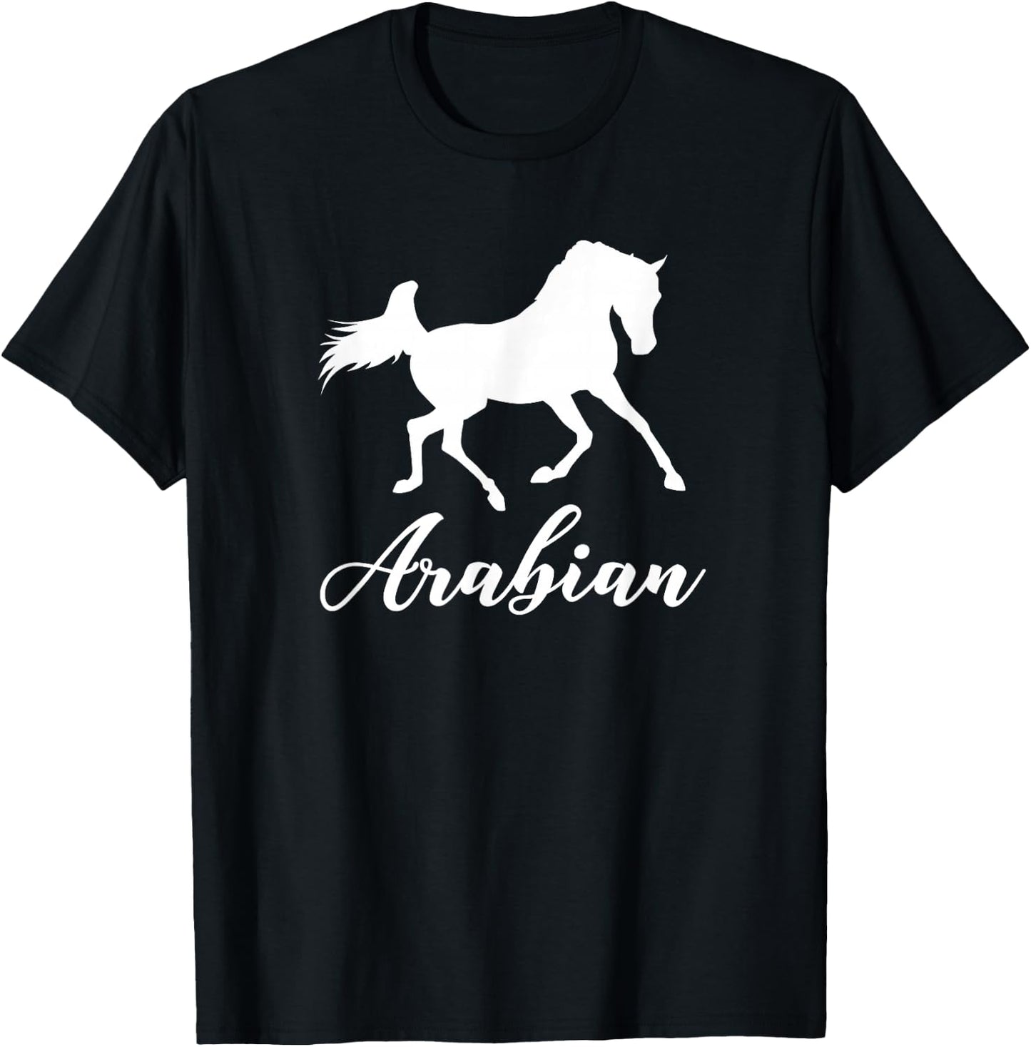 Silhouette of Arabian Horse T-Shirt - T-Shirt | Black