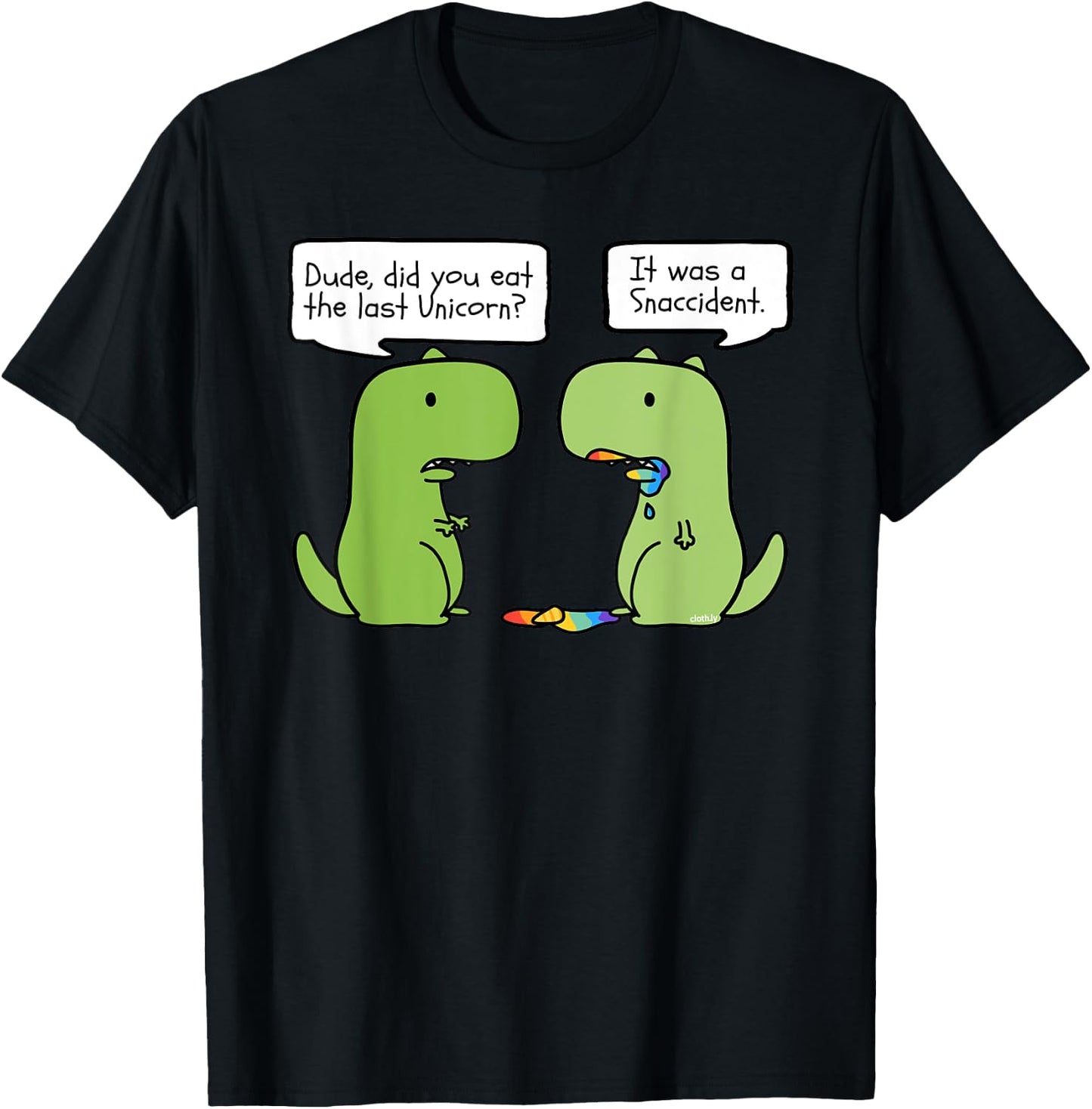 Did you Eat the Last Unicorn Funny T-Rex Dinosaur Unicorn T-Shirt - T-Shirt | Black