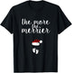 Pregnancy Christmas Pregnant Reveal The More The Merrier T-Shirt - T-Shirt | Black