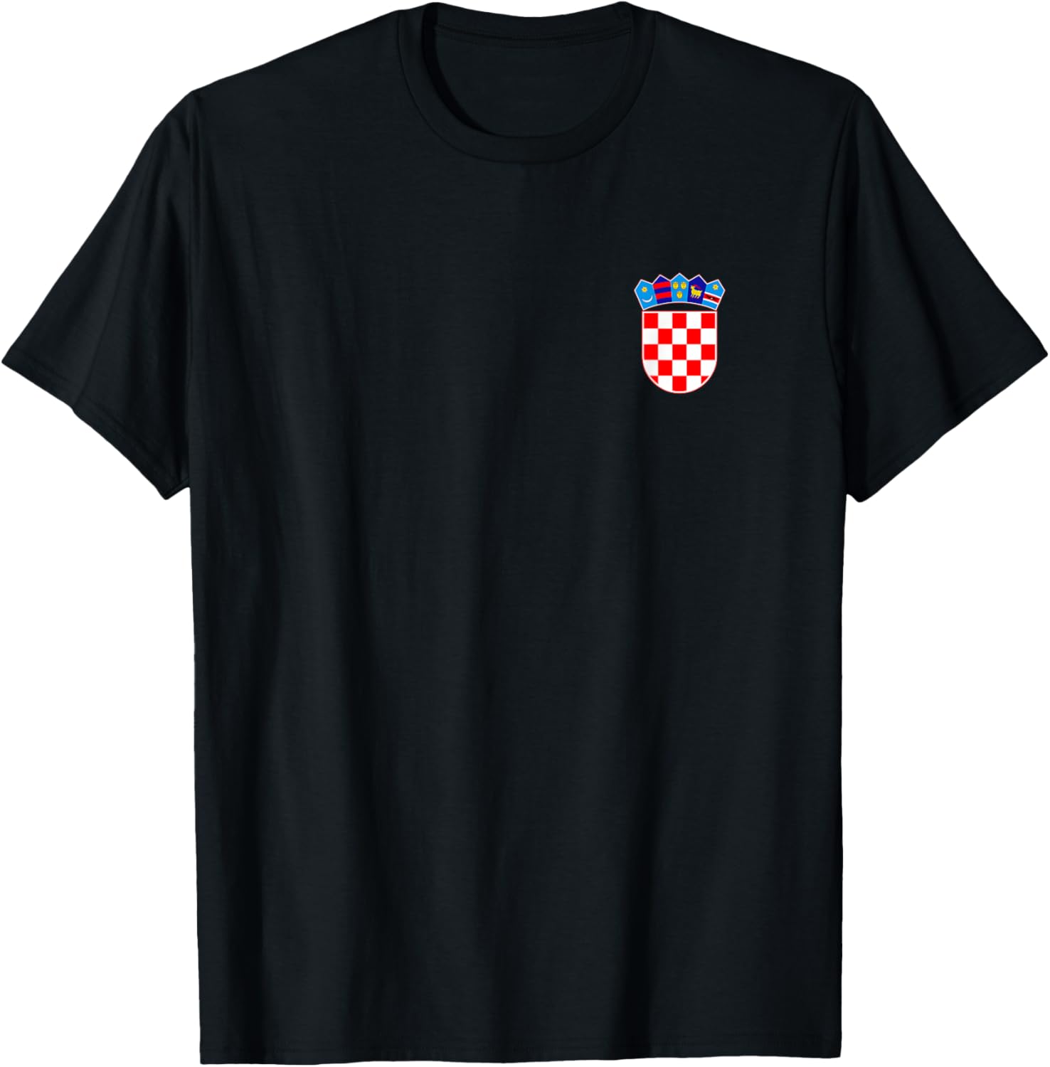 Hrvatska Kroatien Croatia Kroatien Wappen Nationalflagge Kroatien Hrvatska Schwarz Klein Crew-Ausschnitt Lässig T-Shirt - T-Shirt | Black
