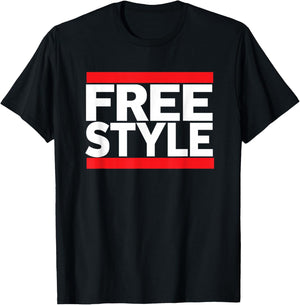 Freestyle Music Fan 80s Retro Rap Style Graphic T-Shirt - T-Shirt | Black