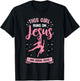 This Girl Runs On Jesus And Aerial Silks Aerial Yoga T-Shirt - T-Shirt | Black