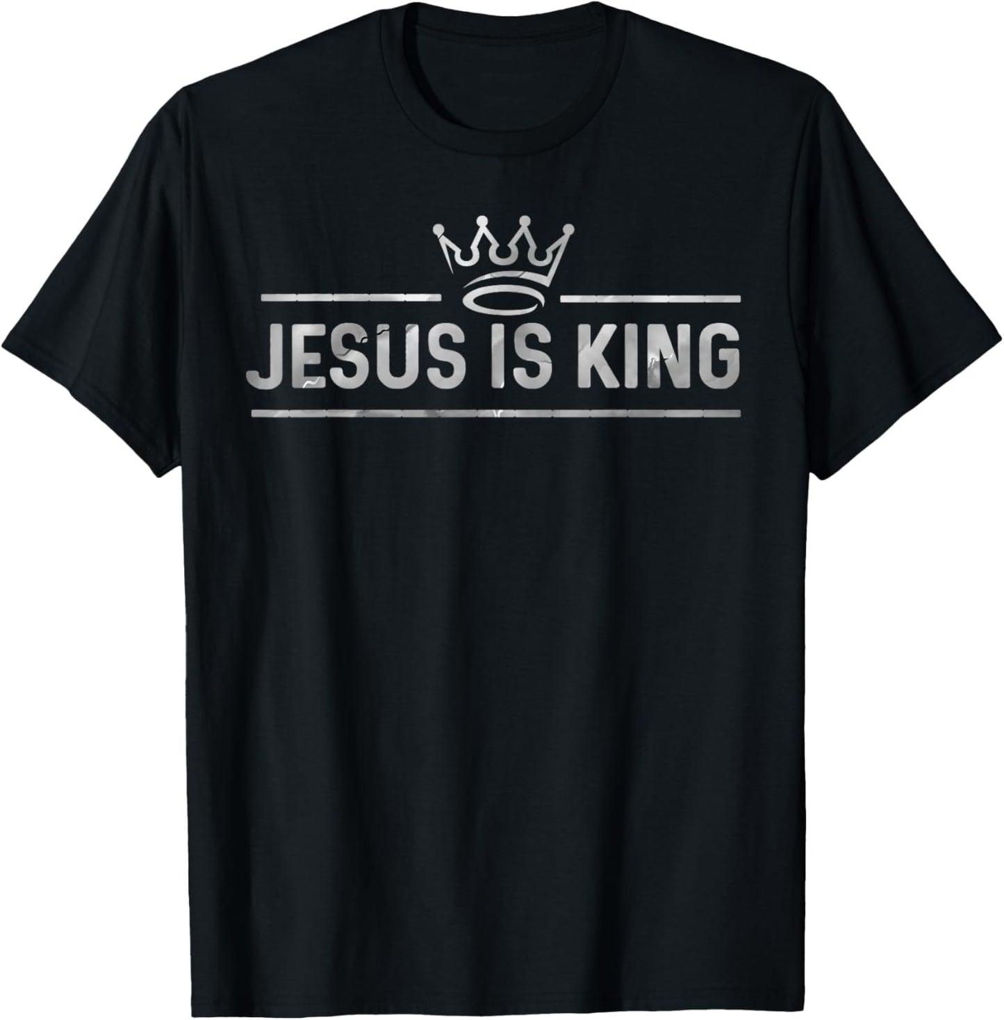Jesus Is King Cute Design Religious graphic T-Shirt - T-Shirt | Black