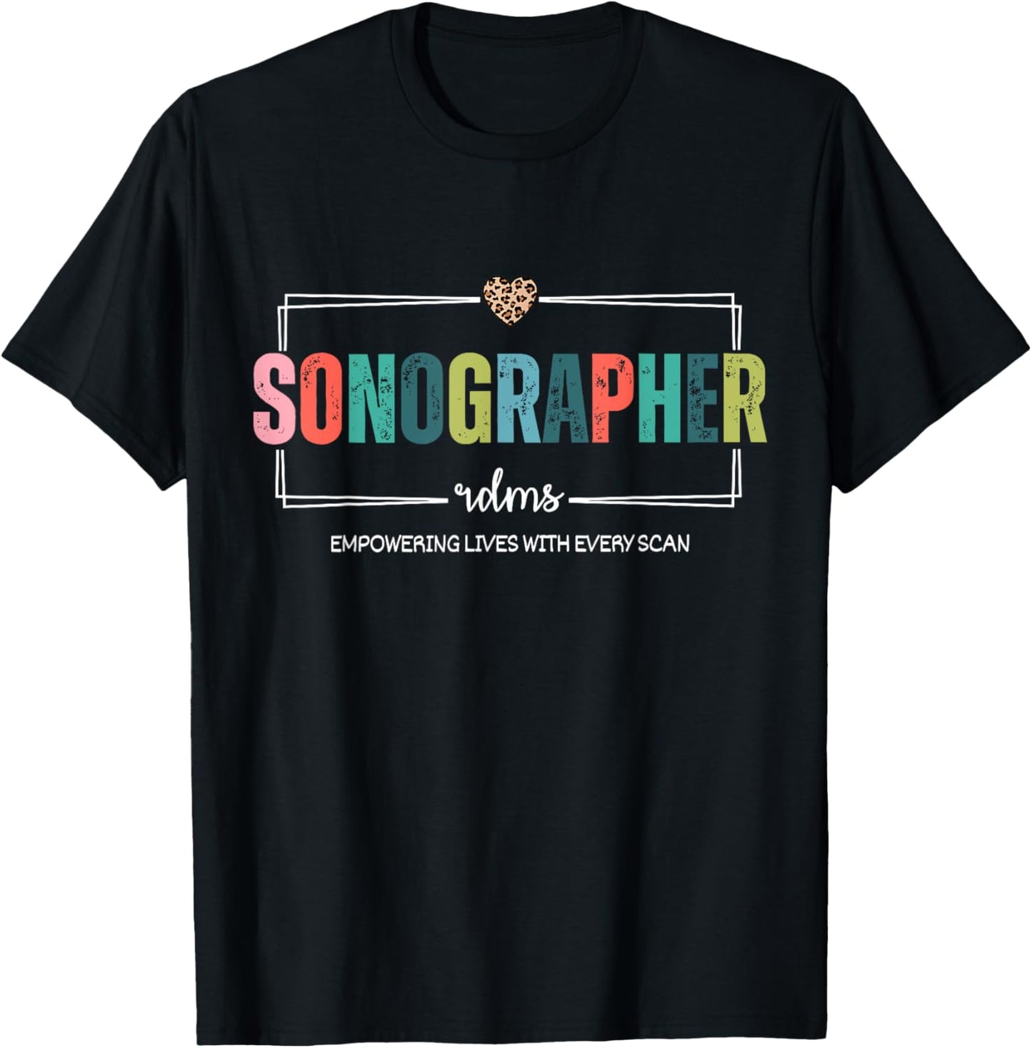 Retro Sonographer RDMS Sonography Ultrasound Tech Graduation T-Shirt - T-Shirt | Black