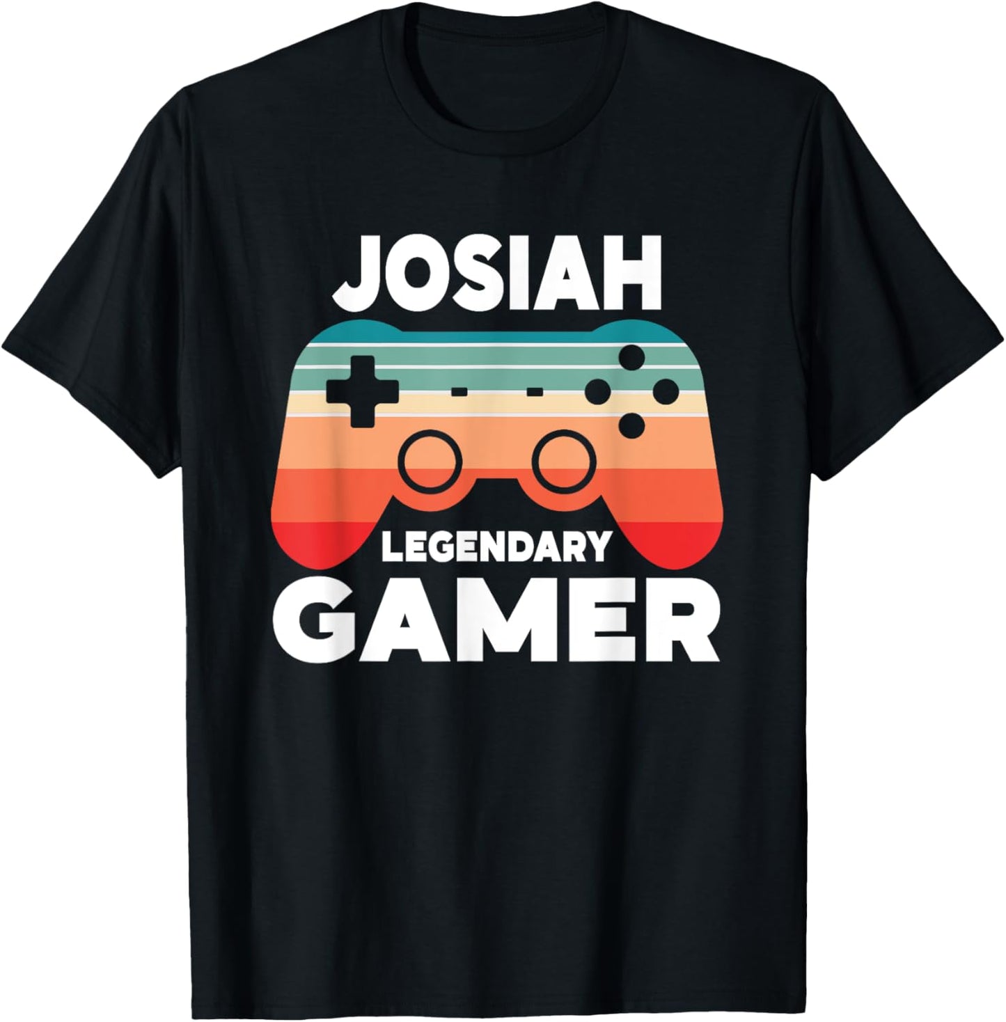 Josiah Legendary Gamer Funny Personalized Josiah Gamer T-Shirt - T-Shirt | Black