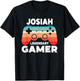 Josiah Legendary Gamer Funny Personalized Josiah Gamer T-Shirt - T-Shirt | Black