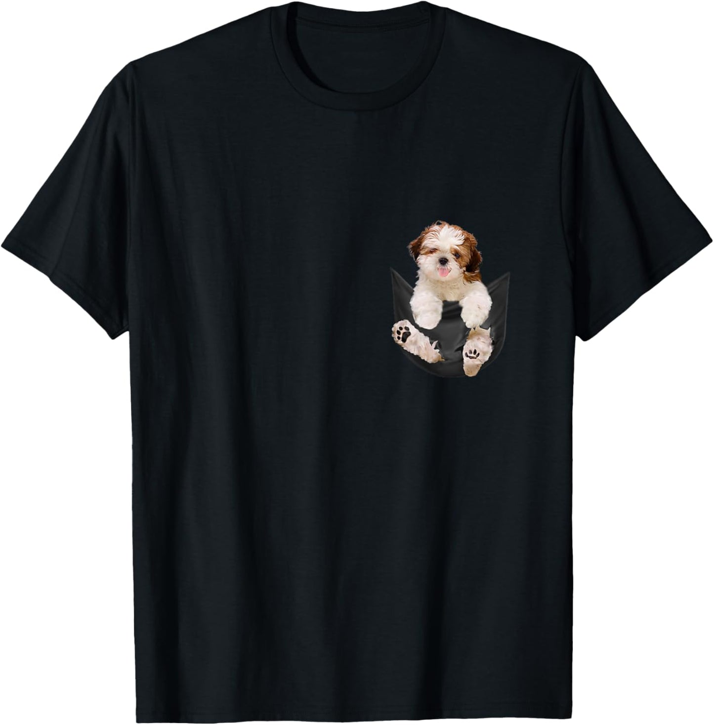 Dog Lover Gifts Shih Tzu in Bag Women Girls Kids T-Shirt - T-Shirt | Black