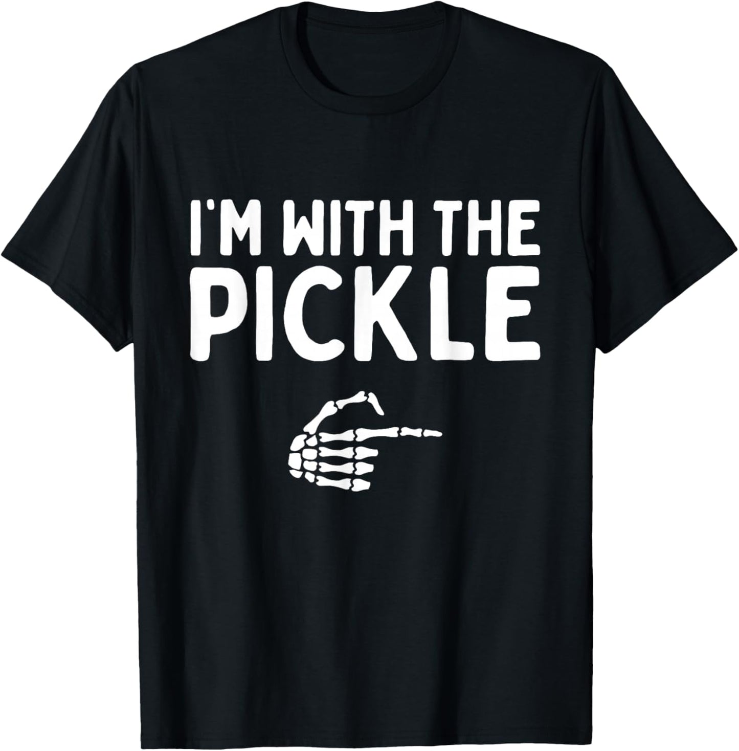 I'm With The Pickle Funny Halloween Costume Matching Couples T-Shirt - T-Shirt | Black