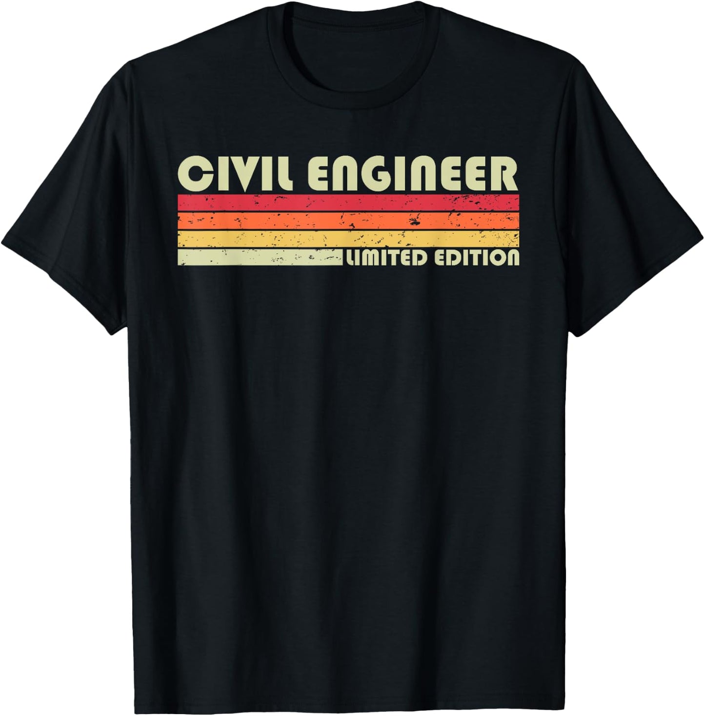 CIVIL ENGINEER Funny Job Title Profession Birthday Worker T-Shirt - T-Shirt | Black
