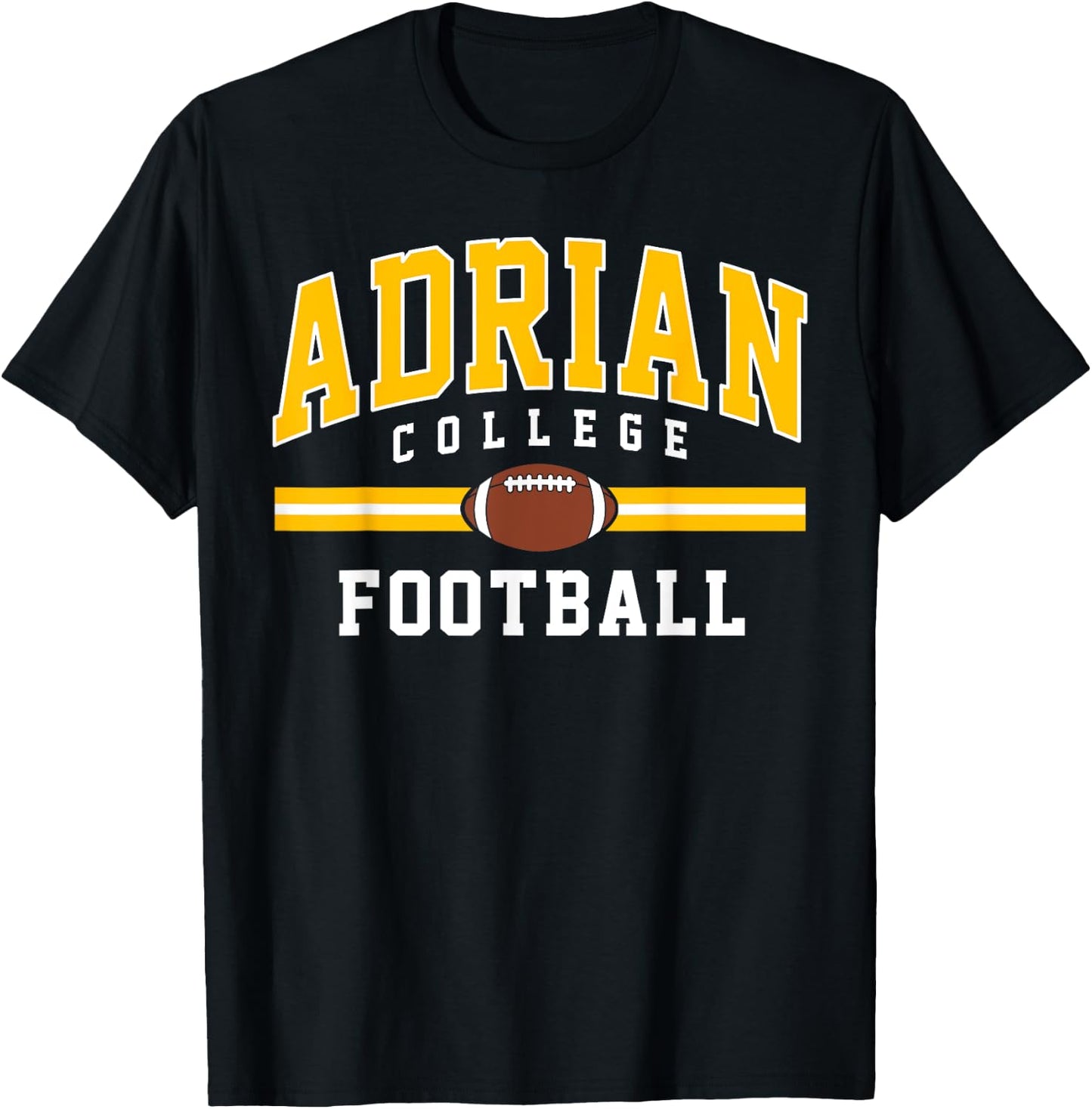 Adrian College Football Arch Vintage Design Women T-Shirt - T-Shirt | Black