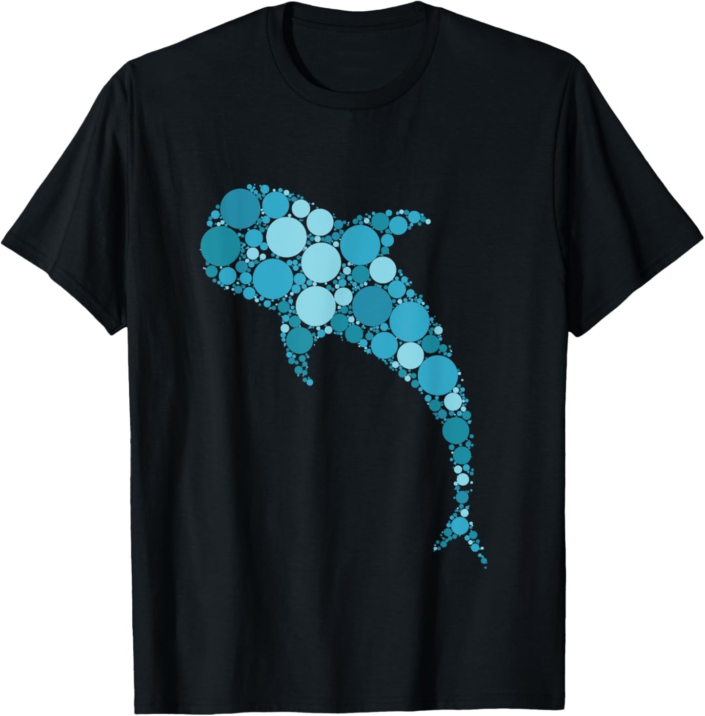 Blue Polka Dot Shark International Dot Day Funny T-Shirt - T-Shirt | Black