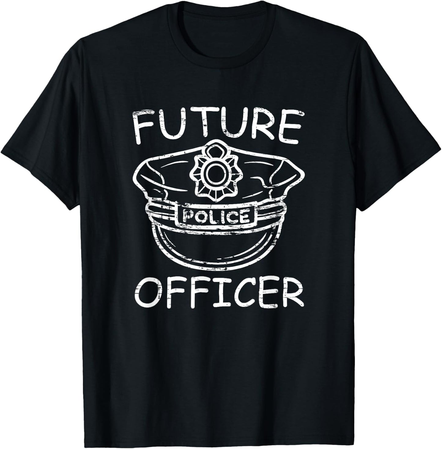 Future Police Officer Kids Gift Patriotic Police T-Shirt - T-Shirt | Black