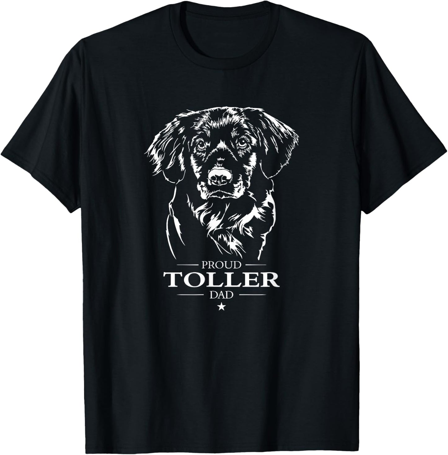 Proud Toller dad Nova Scotia Duck Tolling Retriever dog T-Shirt - T-Shirt | Black
