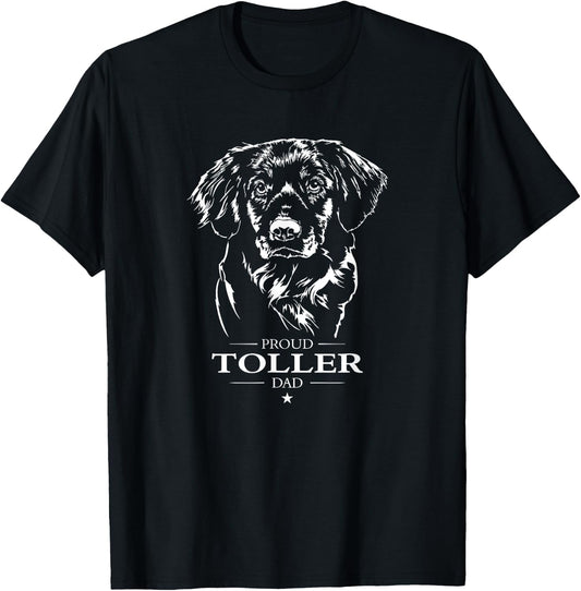 Proud Toller dad Nova Scotia Duck Tolling Retriever dog T-Shirt - T-Shirt | Black