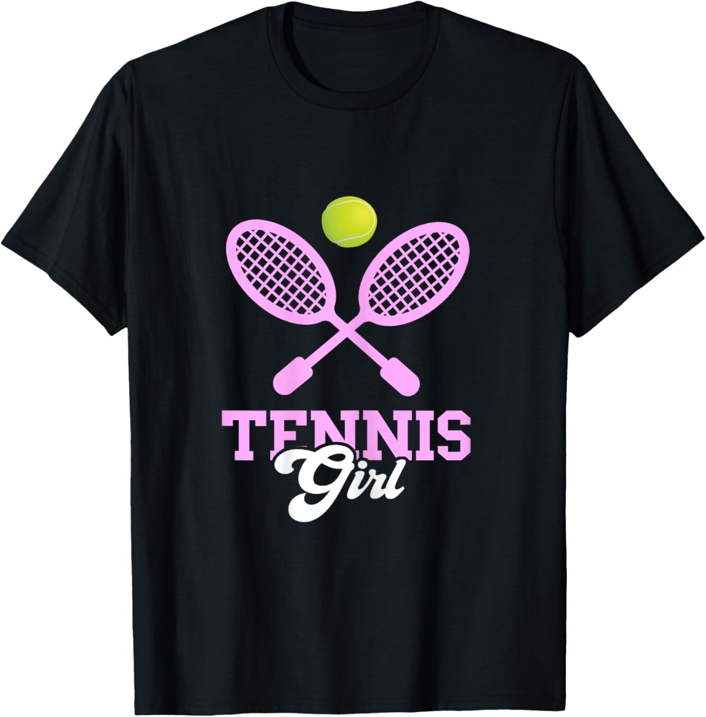 Tennis Girl Tennis Lover Tennis Racquet Tennis Player T-Shirt - T-Shirt | Black
