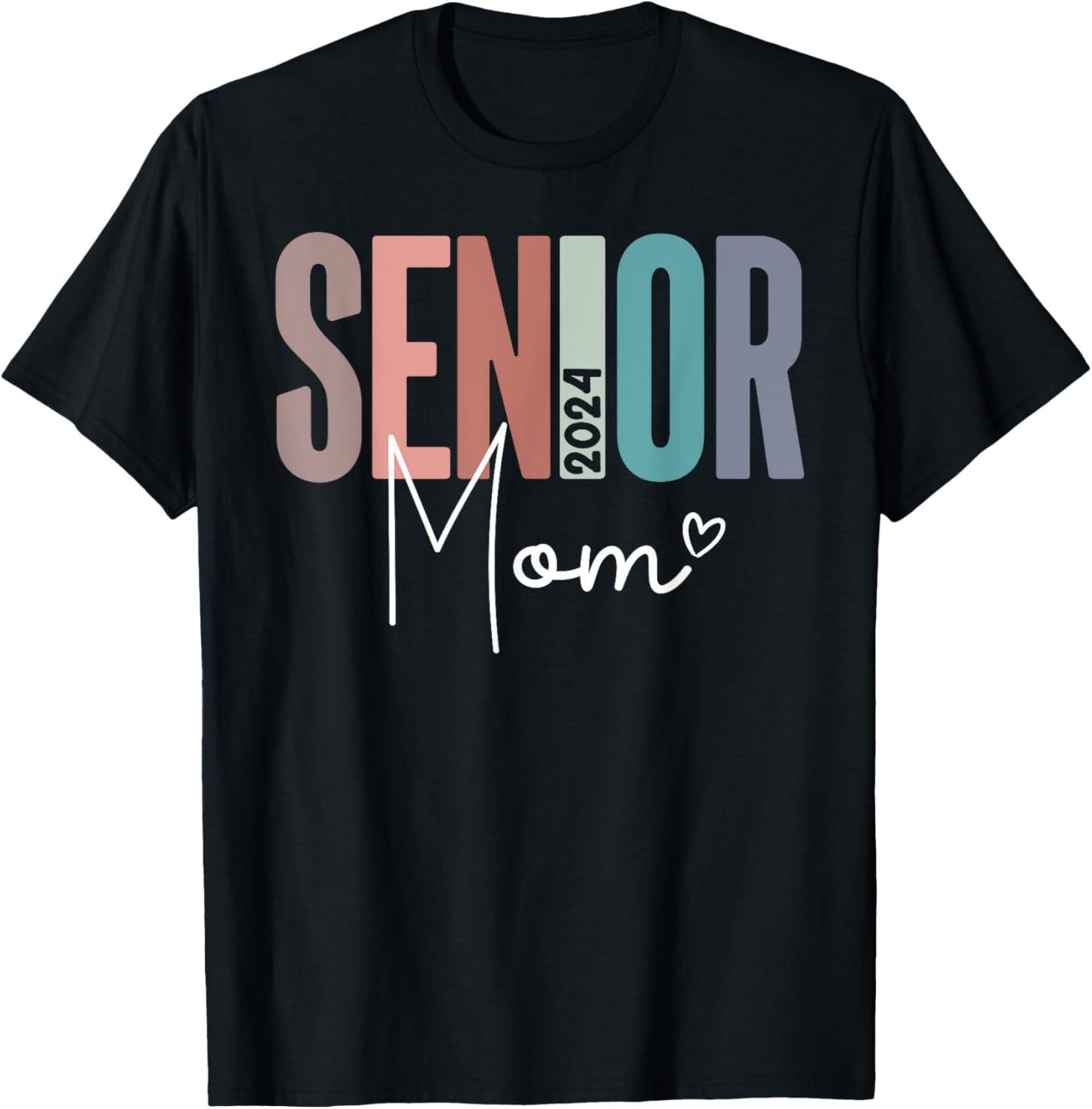 Senior Mom 2024 Class of 2024 T-Shirt - T-Shirt | Black