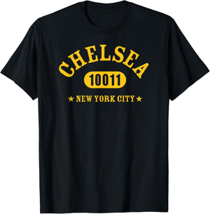 CHELSEA 10011 NEW YORK CITY / NYC Athletic Design T-Shirt - T-Shirt | Black