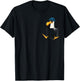 Funky Hipster Seagull With Sunglasses In Pocket T-Shirt - T-Shirt | Black