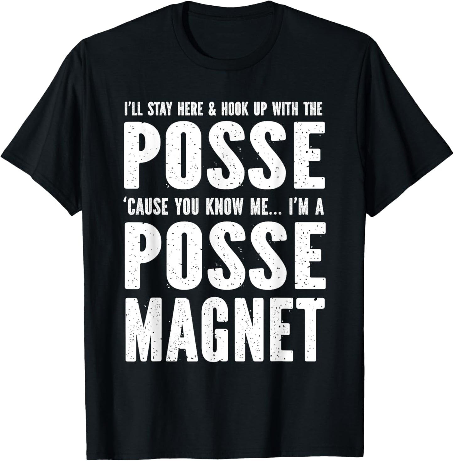 Posse Magnet Full Funny SPN T-Shirt - T-Shirt | Black